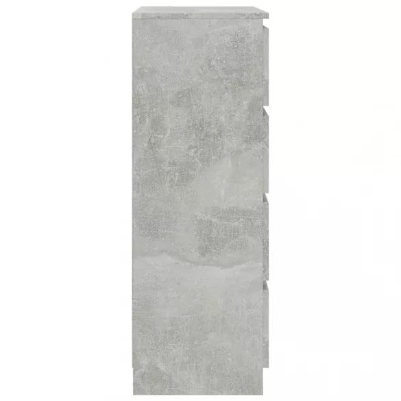 betonszürke szerelt fa tálalószekrény 60 x 35 x 98,5 cm