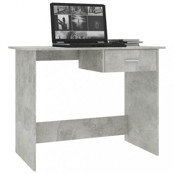 betonszürke szerelt fa íróasztal 100 x 50 x 76 cm