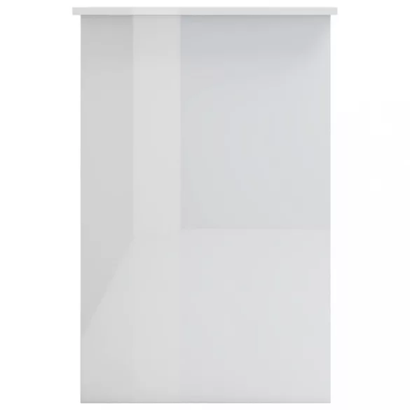 magasfényű fehér szerelt fa íróasztal 100 x 50 x 76 cm