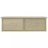 sonoma tölgy szerelt fa falra szerelhető fiókos polc