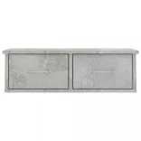 betonszürke szerelt fa falra szerelhető fiókos polc