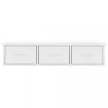 fehér falra szerelhető szerelt fa fiókos polc 88 x 26 x 18,5 cm