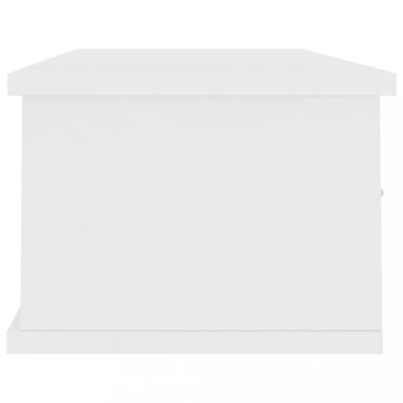 fehér falra szerelhető szerelt fa fiókos polc 88 x 26 x 18,5 cm