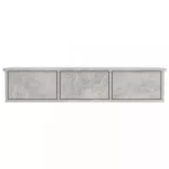 betonszürke falra szerelhető szerelt fa fiókos polc