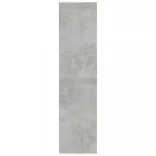 betonszürke szerelt fa ruhásszekrény fiókokkal 50 x 50 x 200 cm