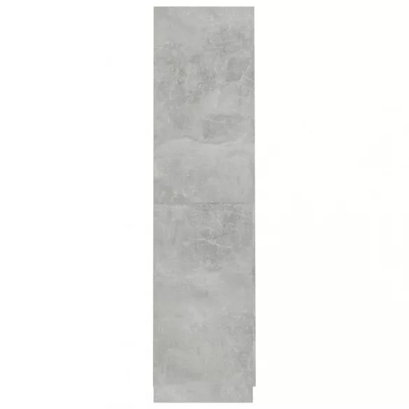 betonszürke szerelt fa ruhásszekrény 90 x 52 x 200 cm