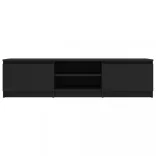 fekete szerelt fa TV-szekrény 140 x 40 x 35,5 cm