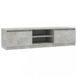 betonszürke szerelt fa TV-szekrény 140 x 40 x 35,5 cm