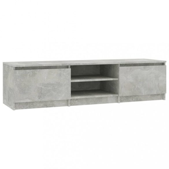 betonszürke szerelt fa TV-szekrény 140 x 40 x 35,5 cm