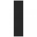 fekete szerelt fa könyvszekrény/térelválasztó 155 x 24 x 160 cm