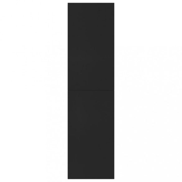fekete szerelt fa könyvszekrény/térelválasztó 155 x 24 x 160 cm
