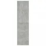 betonszürke szerelt fa könyvszekrény/térelválasztó 155x24x160cm