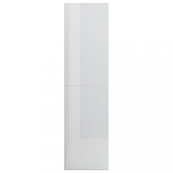 magasfényű fehér könyvszekrény/térelválasztó 155 x 24 x 160 cm