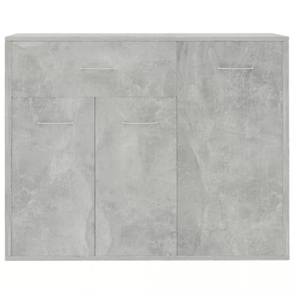 betonszürke szerelt fa tálalószekrény 88 x 30 x 70 cm