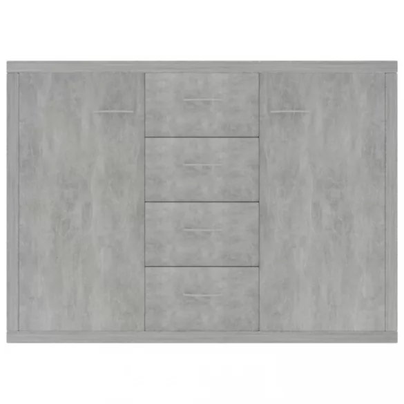 betonszürke szerelt fa tálalószekrény 88 x 30 x 65 cm