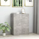 betonszürke szerelt fa tálalószekrény 60 x 30 x 75 cm