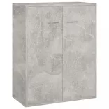 betonszürke szerelt fa tálalószekrény 60 x 30 x 75 cm