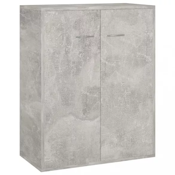 betonszürke szerelt fa tálalószekrény 60 x 30 x 75 cm