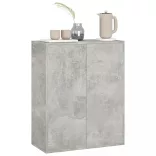 betonszürke szerelt fa tálalószekrény 60 x 30 x 75 cm