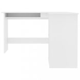 fehér szerelt fa L-alakú sarok-íróasztal 120 x 140 x 75 cm
