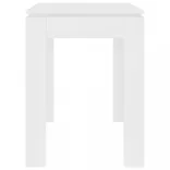 fehér szerelt fa étkezőasztal 120 x 60 x 76 cm