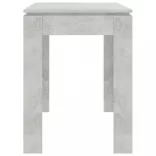 betonszürke szerelt fa étkezőasztal 120 x 60 x 76 cm