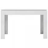 magasfényű fehér szerelt fa étkezőasztal 120 x 60 x 76 cm