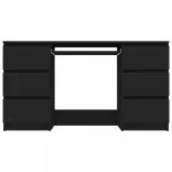 fekete szerelt fa íróasztal 140 x 50 x 77 cm