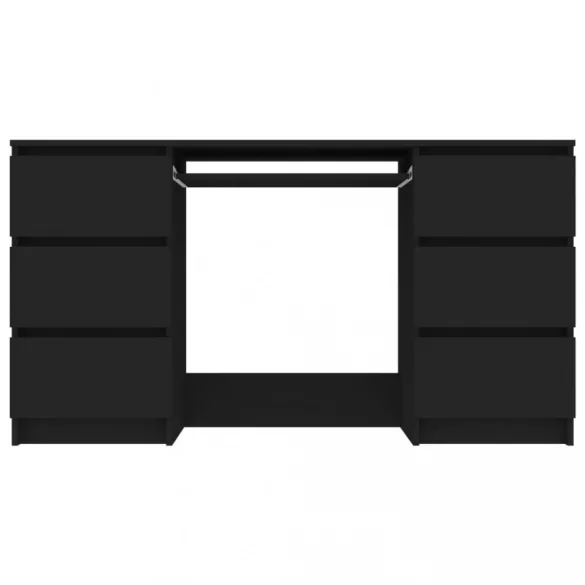 fekete szerelt fa íróasztal 140 x 50 x 77 cm