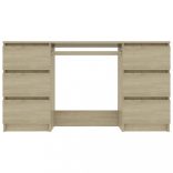 sonoma tölgy szerelt fa íróasztal 140 x 50 x 77 cm