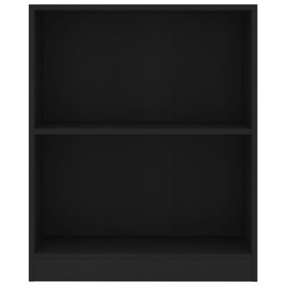fekete szerelt fa könyvespolc 60 x 24 x 76 cm