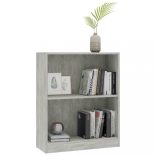 betonszürke szerelt fa könyvespolc 60 x 24 x 76 cm