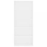 5 szintes fehér szerelt fa könyvszekrény 80 x 30 x 189 cm