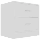 fehér szerelt fa éjjeliszekrény 40 x 30 x 40 cm