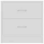 2 db fehér szerelt fa éjjeliszekrény 40 x 30 x 40 cm