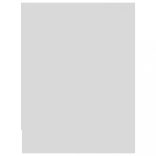 2 db fehér szerelt fa éjjeliszekrény 40 x 30 x 40 cm