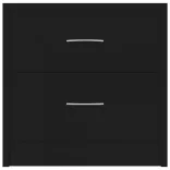 fekete szerelt fa éjjeliszekrény 40 x 30 x 40 cm