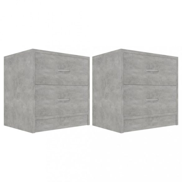 2 db betonszürke szerelt fa éjjeliszekrény 40 x 30 x 40 cm