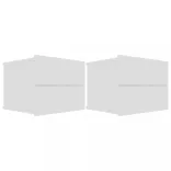 2 db fehér szerelt fa éjjeliszekrény 40 x 30 x 30 cm