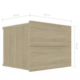 sonoma tölgy színű forgácslap éjjeliszekrény 40 x 30 x 30 cm