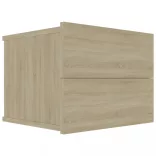 2 db sonoma tölgy színű szerelt fa éjjeliszekrény 40x30x30 cm