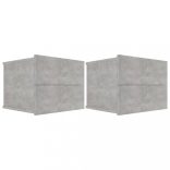 2 db betonszürke szerelt fa éjjeliszekrény 40 x 30 x 30 cm