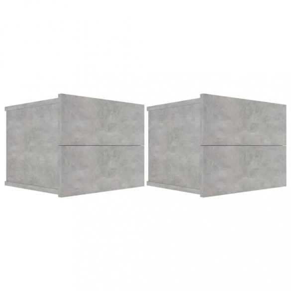 2 db betonszürke szerelt fa éjjeliszekrény 40 x 30 x 30 cm