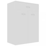 fehér szerelt fa cipősszekrény 60 x 35 x 84 cm