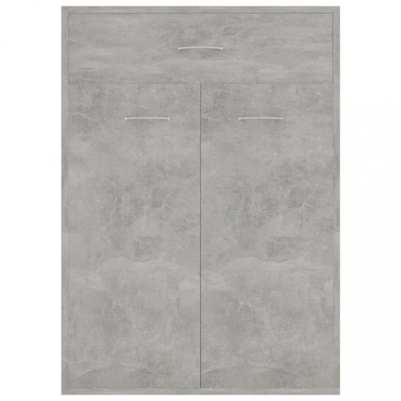 betonszürke szerelt fa cipősszekrény 60 x 35 x 84 cm