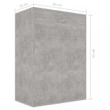 betonszürke szerelt fa cipősszekrény 60 x 35 x 84 cm
