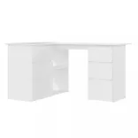 fehér szerelt fa sarok íróasztal 145 x 100 x 76 cm