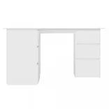 fehér szerelt fa sarok íróasztal 145 x 100 x 76 cm