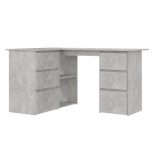 szürke szerelt fa sarok íróasztal 145 x 100 x 76 cm