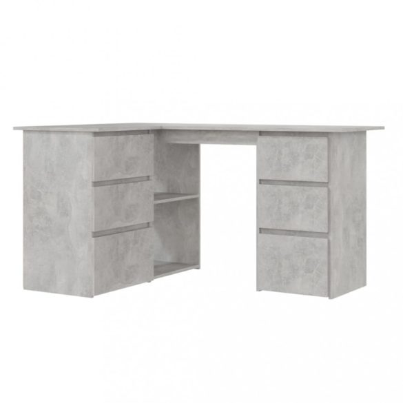 szürke szerelt fa sarok íróasztal 145 x 100 x 76 cm